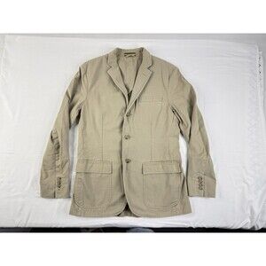 Rugby Ralph Lauren Sport Blazer Jacket Men Size M Chino Cotton Khaki/Beige